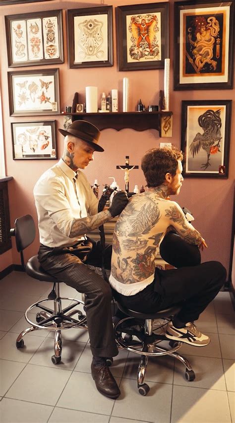 A Man Having a Back Tattoo · Free Stock Video
