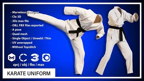 ArtStation - KARATE UNIFORM | Game Assets