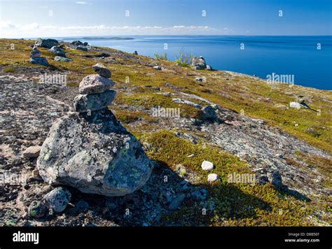 Islands of the White sea Stock Photo - Alamy