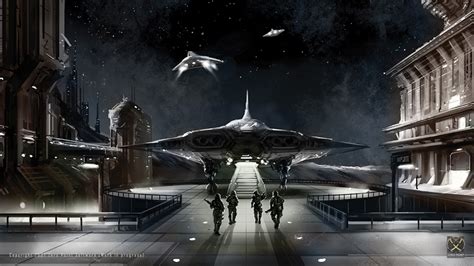 concept ships: Concept spaceship art from INTERSTELLAR MARINES