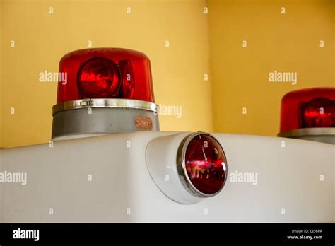 Photograph of an old siren ambulance light Stock Photo - Alamy