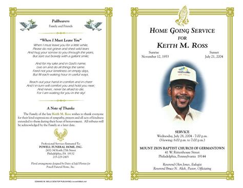 Free Obituary Template For Microsoft Word - Tisnyi.com