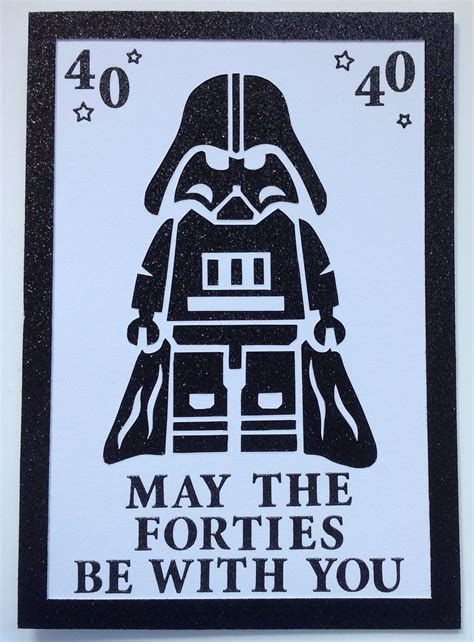 Star Wars 40th Birthday Card | 40th birthday funny, Happy 40th birthday ...