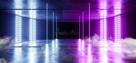 Smoke Neon Virtual Reality Dark Grunge Concrete Background Asphalt Optical Illusion Fluorescent ...