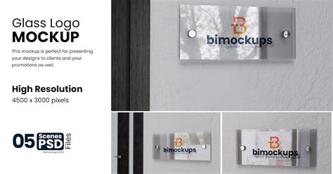 Glass Logo Mockup, Product Mockups ft. bimockup & layer - Envato Elements