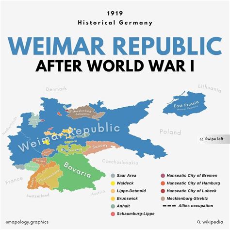 Weimar Republic after World War 1. ... - Maps on the Web