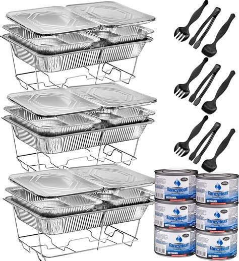 Disposable Chafing Dishes for Buffet Set - 33 Pc Food Warmer Buffet Server for Party ...