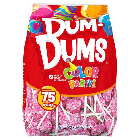 Dum Dums Color Party Lollipops, Hot Pink, Watermelon Flavor, 12.8 Oz, 75 Count – Walmart ...