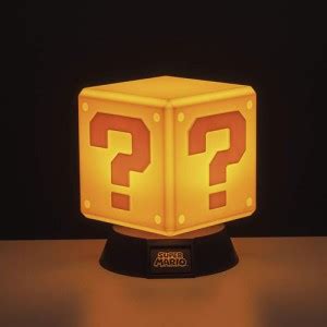 Super Mario Bros Question Block LED Night Light | Atmosphere Lamp, USB Rechargeable, Sound Effects