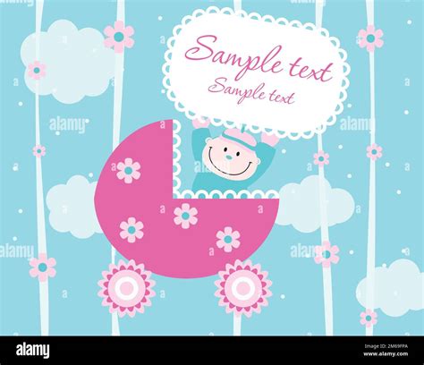 Baby arrival announcement card Stock Photo - Alamy