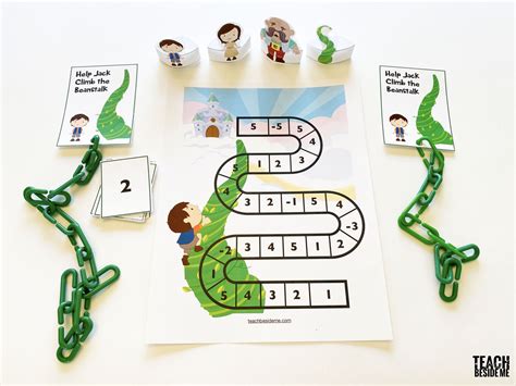 Jack and the Beanstalk Counting Math Game for Kids - Teach Beside Me