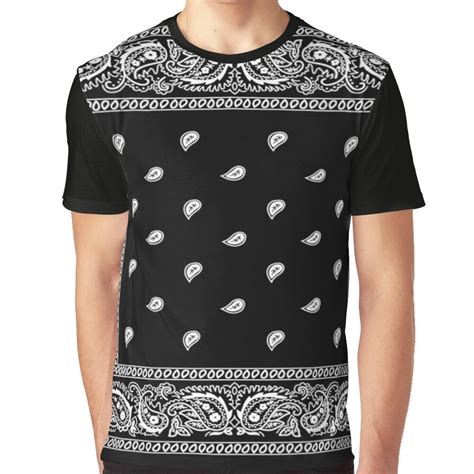 "Bandana Black" Graphic T-Shirt for Sale by MBlack100 | Bandana print ...