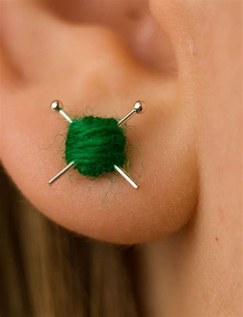 Mini Knitting Earrings