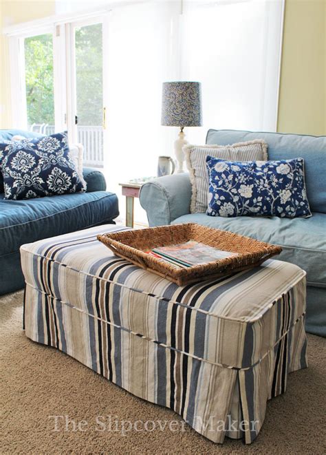 10 Simple Ottoman Slipcover Ideas for DIY Decorators | The Slipcover Maker