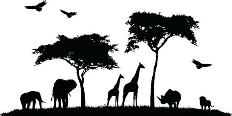 Afbeeldingsresultaat voor silhouette safari stickers | Animal stencil, Art, Safari room decor