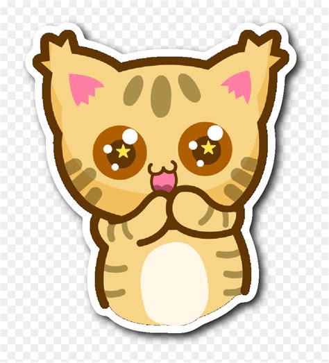 Cute Cat Stickers Series - Cat Sticker Png, Transparent Png - vhv