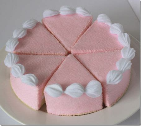 Pretty Pink Felt Cake - Cook Clean Craft | Felt cake, Felt food ...