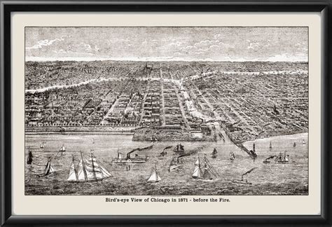 Chicago IL 1871 | Vintage City Maps