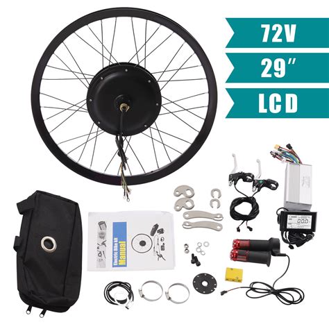 29" Electric Bicycle E Bike Motor Wheel Conversion Set w/Controller LCD ...