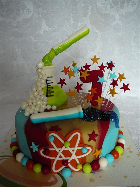 Science cake — Children's Birthday Cakes | Science birthday, Science ...