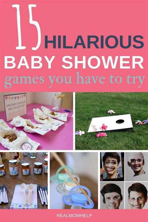 15 Hilarious Baby Shower Games | Baby shower funny, Baby shower party games, Baby shower games ...