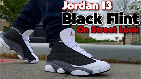 Jordan 13 Black Flint / Street On Feet - YouTube