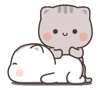 Kawaii Cute Cartoon Cat Gif - Animasi gif