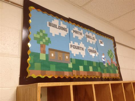 Minecraft bulletin board- I just really liked the pixelated look ...