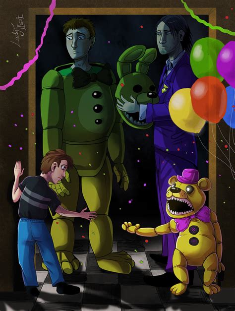 Fnaf4 - Purple Guy easter egg by LadyFiszi on DeviantArt