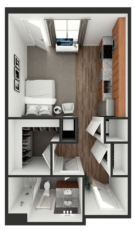 Tiny One Bedroom Apartment Floor Plans | Viewfloor.co