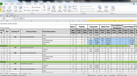 7.3 prepare project resources in excel part 3 - YouTube