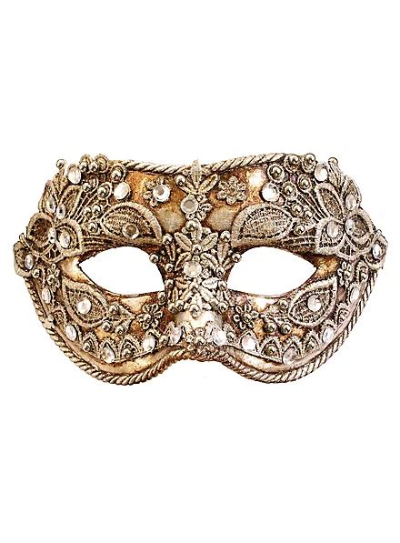 Colombina macrame argento - Venetian Mask - maskworld.com