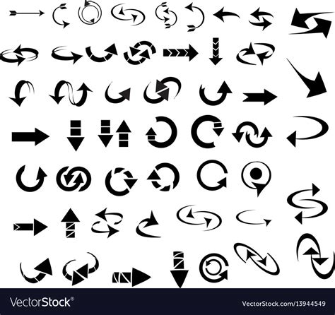 Black arrow set web arrows symbols or icon Vector Image