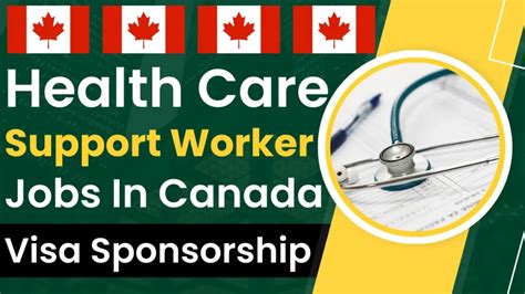 Health Care Support Worker Jobs In Canada 2024 - Apply Now