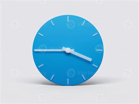 Minimal Clock time 3 45 o'clock or Three forty five on light pastel background 3d illustration ...