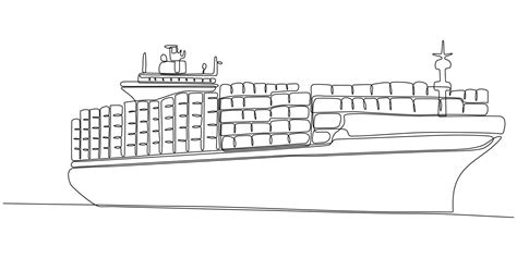 Cargo Ship Outline