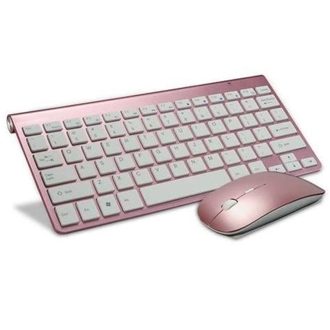 Rose Gold Ultra-Thin Wirless Keyboard/Mouse Combo | Keyboard