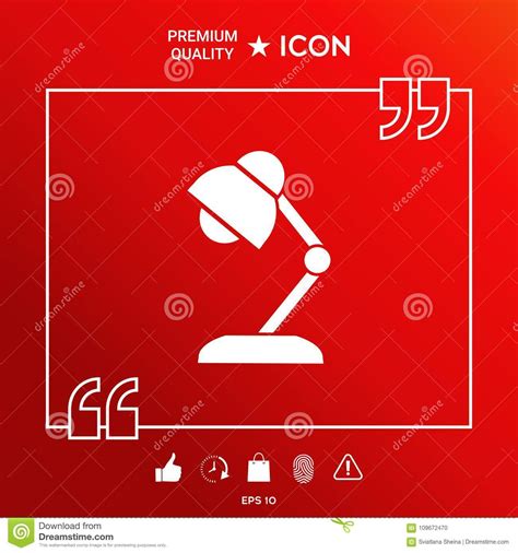 Table lamp icon stock vector. Illustration of symbol - 109672470