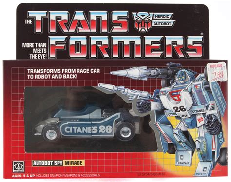 Autobot Cars Mirage (Transformers, G1, Autobot) | Transformerland.com - Collector's Guide Toy Info