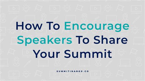 How To Get Speakers To Share Your Virtual Summit