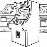 Retro 80s Arcade Game Coloring Page 73745 58390 sketch template