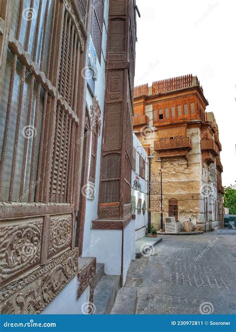 Antique Architecture Buildings, Historical District, Jeddah, Saudi Arabia Stock Image - Image of ...