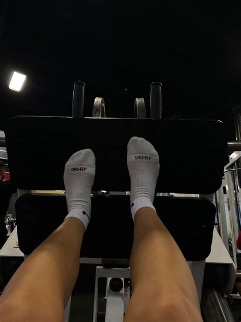 Dark gym aesthetic with white nike socks on a leg press machine. Gym Aesthetic, Workout ...