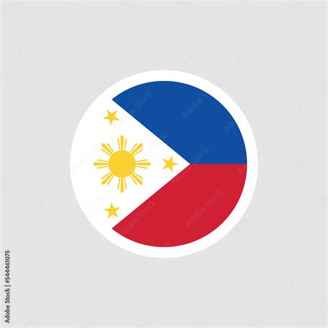 Philippines flag. Philippine flag, tricolor with abstract sun and stars ...