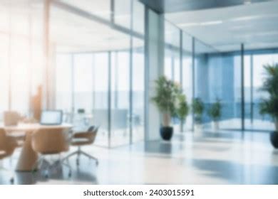 Blurring Background Modern Office Interior Stock Photo 2403015591 ...