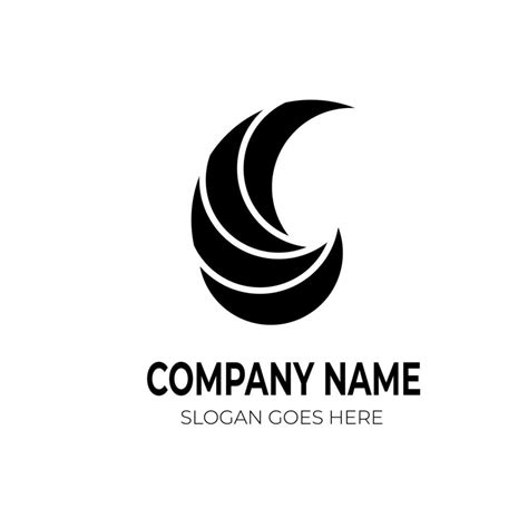 Black vector wings logo on white isolated background 20204897 Vector ...