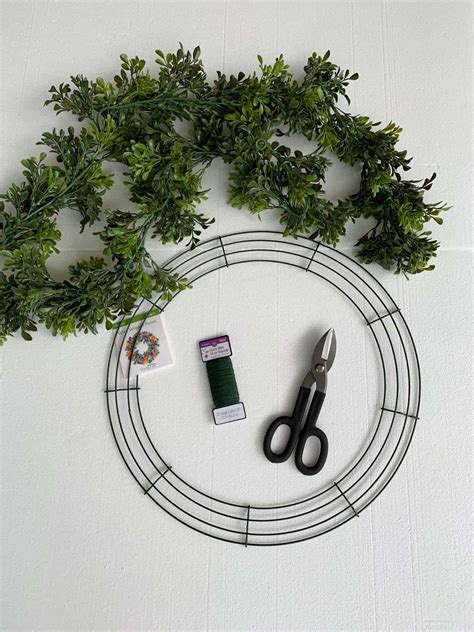 How to Make a Wreath with a Garland - Savvy Apron