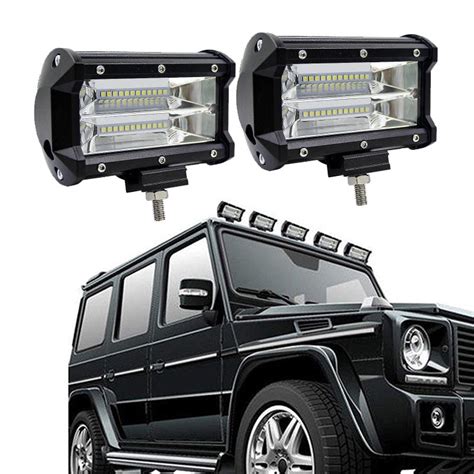 Car accessories 5 inch 72W Off road led work light bar led fog lights for 4x4 truck Jeep ATV UTV ...