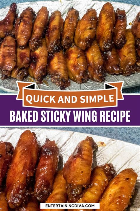 These baked Asian sticky chicken wings made in the oven with brown ...