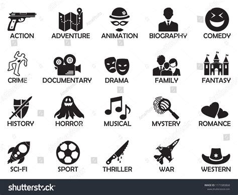 1,745 Film Genre Icons Images, Stock Photos & Vectors | Shutterstock